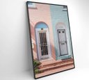 Ver imagem 5 de Quadro Portas Coloridas - 40x60 - Adesivo Fotográfico