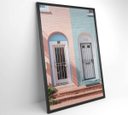 Ver imagem 4 de Quadro Portas Coloridas - 40x60 - Adesivo Fotográfico