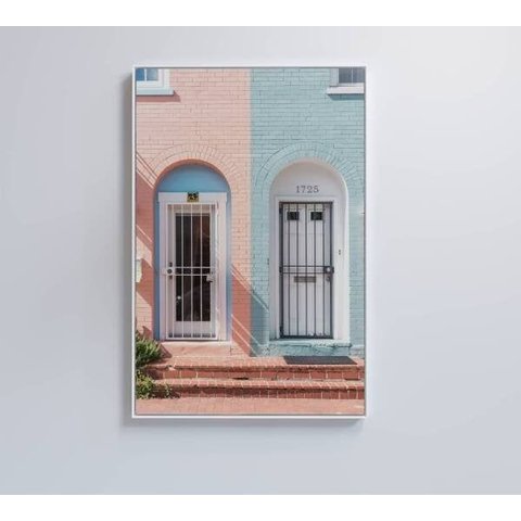 Quadro Portas Coloridas - 40x60 - Adesivo Fotográfico