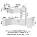 Ver imagem 4 de Armário de Cozinha Completa de Canto 489cm Branco Stella Madesa