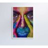 Quadro Rosto Colorido - 40x60 - Vidro Impresso - 1