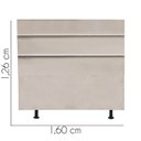 Ver imagem 3 de Cabeceira Estofada Cama Box Queen 160cm Argentina Corino Bege- Mabe Magazine