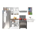 Ver imagem 6 de Armário Multiuso Cozinha 5 Peças 200cm Unna Poliman Móveis