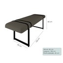 Ver imagem 6 de Banco Decorativo Premium Quarto Moderno Ana Conforto Estofafo Liso Pés em Aço Resistente Cor Cinza