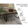 Banco Decorativo Premium Quarto Moderno Ana Conforto Estofafo Liso Pés em Aço Resistente Cor Cinza - 2