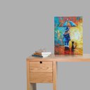 Ver imagem 3 de Quadro Decorativo Abstrato - Criança com Guarda-chuva e Gato
