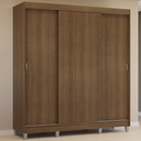 Ver imagem 1 de Guarda-Roupa Casal com Pés 3 Portas de Correr Reno Madesa