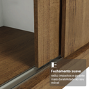 Ver imagem 6 de Guarda-Roupa Casal com Pés 3 Portas de Correr Reno Madesa