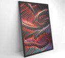 Ver imagem 5 de Quadro Abstrato Ondulações - 80x120 - Tecido Canvas