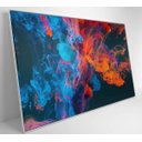 Ver imagem 3 de Quadro Abstrato Gelo e Fogo - 60x40 - Tecido Canvas