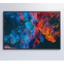 Ver imagem 7 de Quadro Abstrato Gelo e Fogo - 60x40 - Tecido Canvas