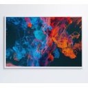 Ver imagem 4 de Quadro Abstrato Gelo e Fogo - 60x40 - Tecido Canvas