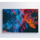 Ver imagem 1 de Quadro Abstrato Gelo e Fogo - 60x40 - Tecido Canvas