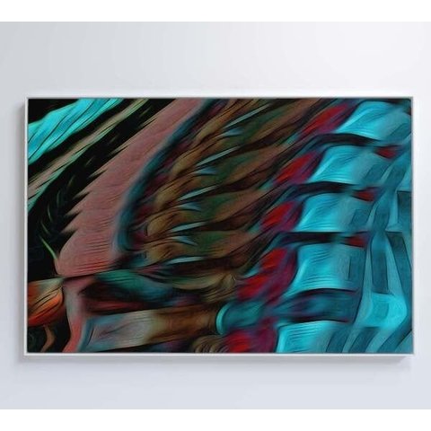 Quadro Abstrato Curvas - 120x80 - Tecido Canvas