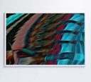 Ver imagem 4 de Quadro Abstrato Curvas - 120x80 - Tecido Canvas