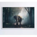 Ver imagem 1 de Quadro Elefante - 120x80 - Vidro Impresso