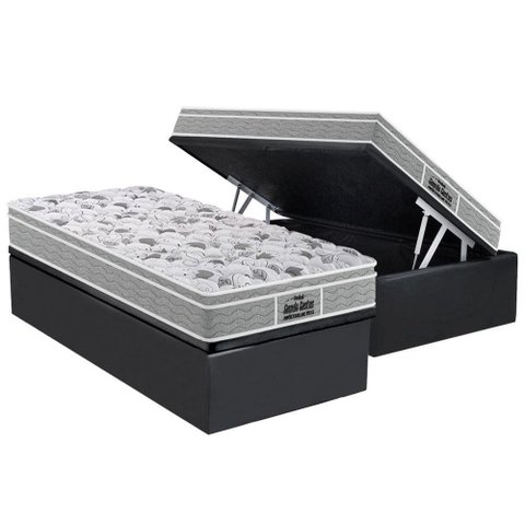 Cama Box Baú Solteiro: Colchão Ortopédico Probel D45 / EP Guarda Costas PróExtreme Plus + Base CRC S