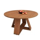 Ver imagem 4 de Mesa de Jantar Redonda Nature Base Escultural em Acabamento Amadeirado
