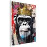 Quadro Macaco Rei Grafite Moldura Cx Alta 40x60 Arte na Arte Moldura Branca - 9