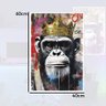 Quadro Macaco Rei Grafite Moldura Cx Alta 40x60 Arte na Arte Moldura Branca - 8
