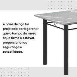 Conjunto de Sala de Jantar com 1 Mesa Granito e 4 Cadeiras Lara - 9