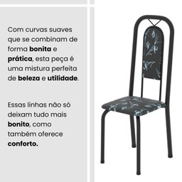 Conjunto de Sala de Jantar com 1 Mesa Granito e 4 Cadeiras Lara - 7