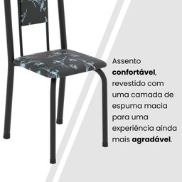 Conjunto de Sala de Jantar com 1 Mesa Granito e 4 Cadeiras Lara - 6