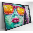Ver imagem 2 de Quadro Grafite Óculos - 90x60 - Vidro Impresso