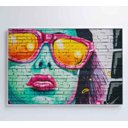 Ver imagem 1 de Quadro Grafite Óculos - 90x60 - Vidro Impresso
