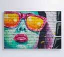 Ver imagem 1 de Quadro Grafite Óculos - 90x60 - Vidro Impresso