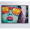 Ver imagem 5 de Quadro Grafite Óculos - 90x60 - Vidro Impresso