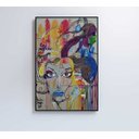 Ver imagem 6 de Quadro Grafite de Mulher - 40x60 - Vidro Impresso