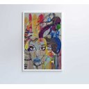 Ver imagem 1 de Quadro Grafite de Mulher - 60x90 - Tecido Canvas