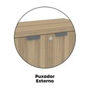 Ver imagem 6 de Armário Baixo para Escritório P25 com 2 Portas Cinza/Noce Marromle