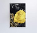 Ver imagem 3 de Quadro Folhas Douradas 1 - 80x120 - Tecido Canvas