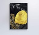 Ver imagem 2 de Quadro Folhas Douradas 1 - 80x120 - Tecido Canvas