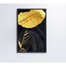 Quadro Folhas Douradas 2 - 80x120 - Adesivo Fotográfico - 4