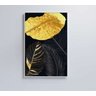Quadro Folhas Douradas 2 - 80x120 - Adesivo Fotográfico - 1