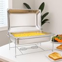 Ver imagem 2 de Rechaud Inox Tramontina Banho Maria 9,06l de Fogareiro Cuba 1/1 Buffet Evento
