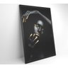 QUADRO MULHER NEGRA DOURADO - 40x60 - Vidro Impresso - 5