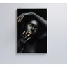 QUADRO MULHER NEGRA DOURADO - 60x90 - Tecido Canvas - 6