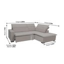 Ver imagem 2 de Sofá Istambul 2.60x2.10m Retrátil e Reclinável com Chaise - Avelã