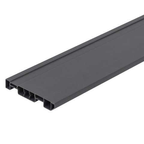 Rodape Cinza Escuro Pvc 240x7 Cm 10 Peças