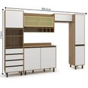 Ver imagem 3 de Cozinha Compacta 5 Peças 7 Portas 4 Gavetas Confort Branco/Cinamomo/Off-White