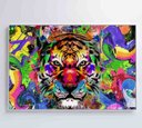 Ver imagem 2 de Quadro Tigre Colorido - 90x60 - Vidro Impresso