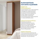 Ver mais imagens de Guarda-Roupa Planejado 41cm com Porta Arani CabeCasa MadeiraOriginals Marrom/Cinamomo/Off White