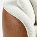 Ver imagem 7 de Poltrona Decorativa Maya Base Giratoria Boucle e Courino Tce 1010 Tcs 727 Moll