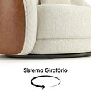 Ver mais imagens de Poltrona Decorativa Maya Base Giratoria Boucle e Courino Tce 1010 Tcs 727 Moll