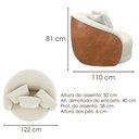 Ver imagem 3 de Poltrona Decorativa Maya Base Giratoria Boucle e Courino Tce 1010 Tcs 727 Moll