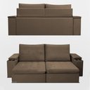 Ver imagem 5 de Sofá Retrátil e Reclinável 2,30m Milano com Porta Copos Velupluma Castor Cama Inbox